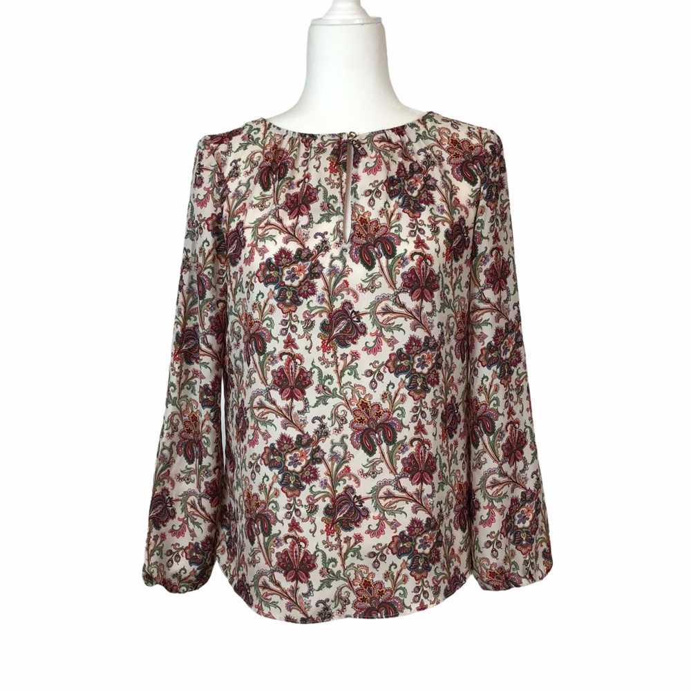 Zara Paisley Print 3/4 Sleeve Tunic Top